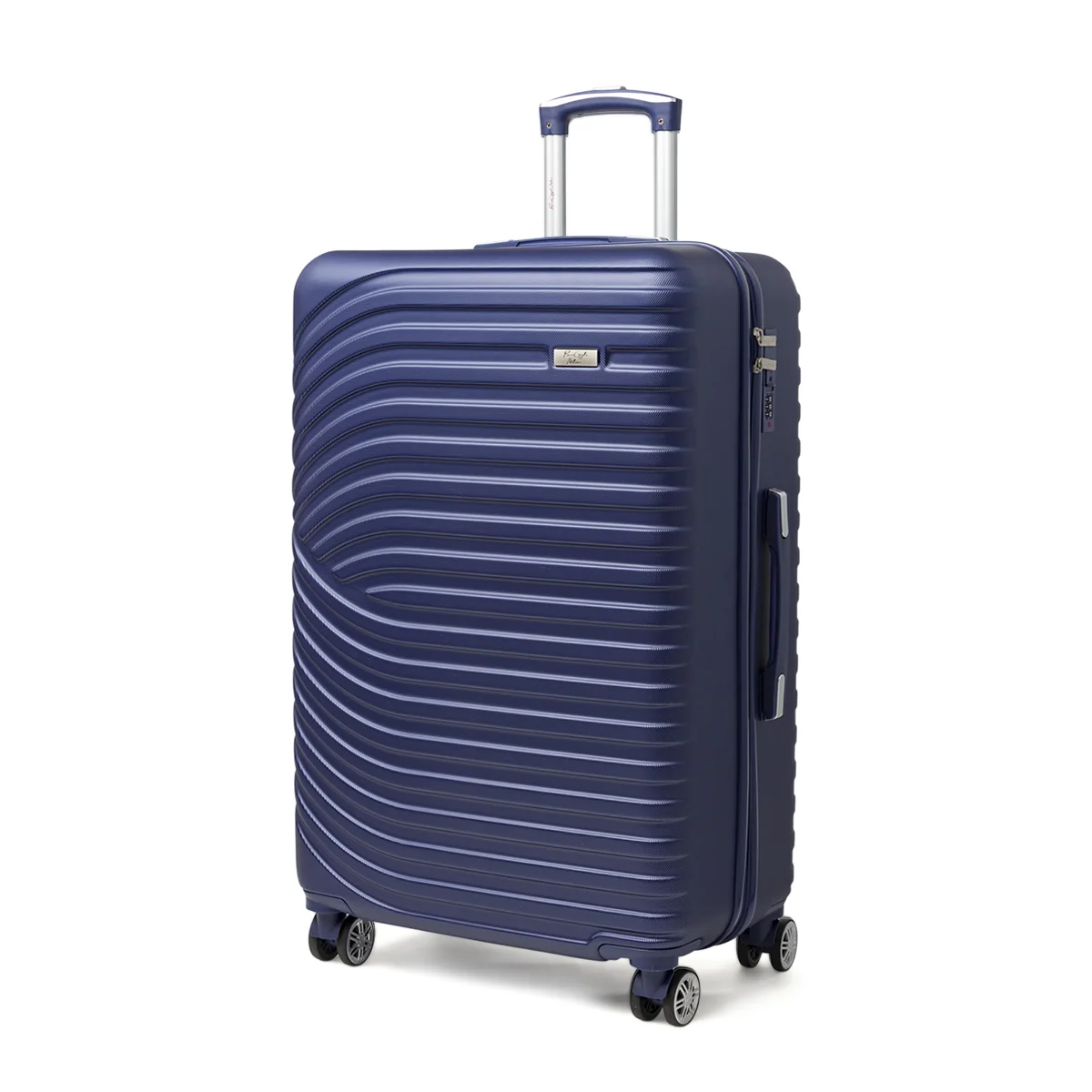 Valigia trolley grande rigida blu da  con 4 ruote Romeo Gigli Milano