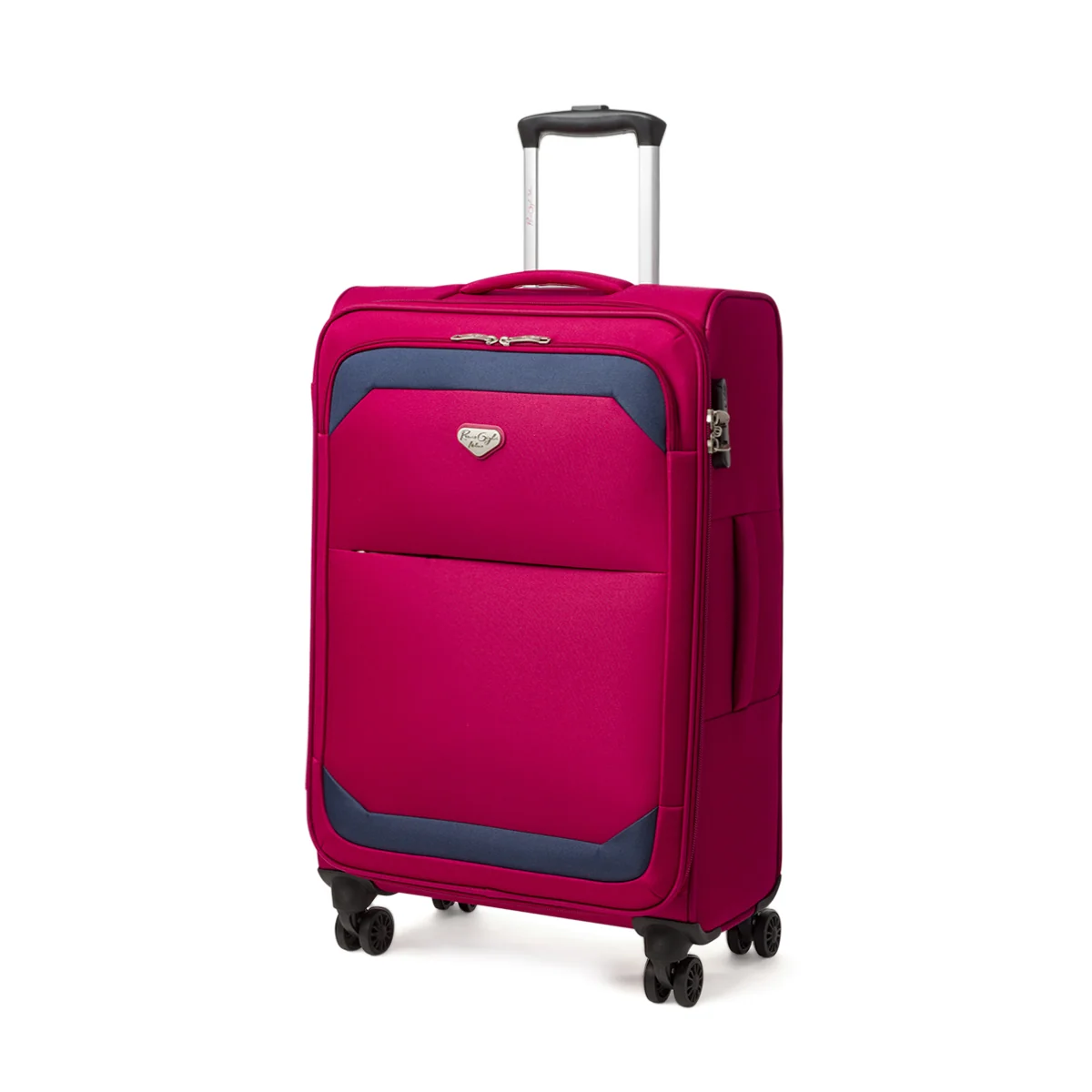 Valigia trolley media rossa con 4 ruote pivotanti Romeo Gigli Milano