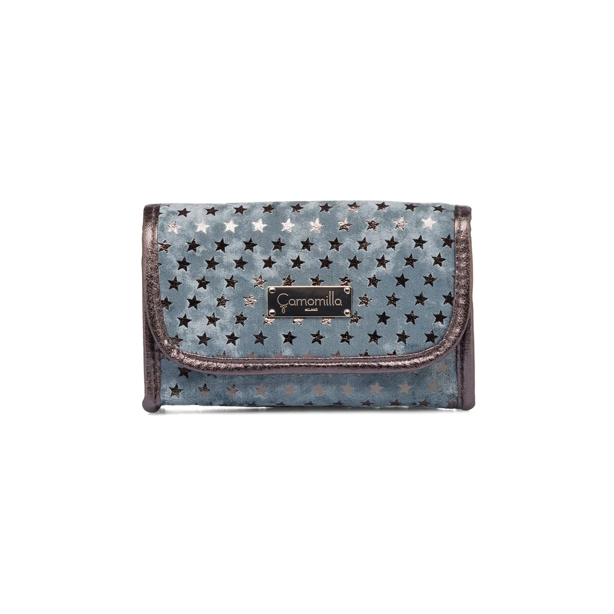Vanity case blu da donna con chiusura a zip Camomilla Milano