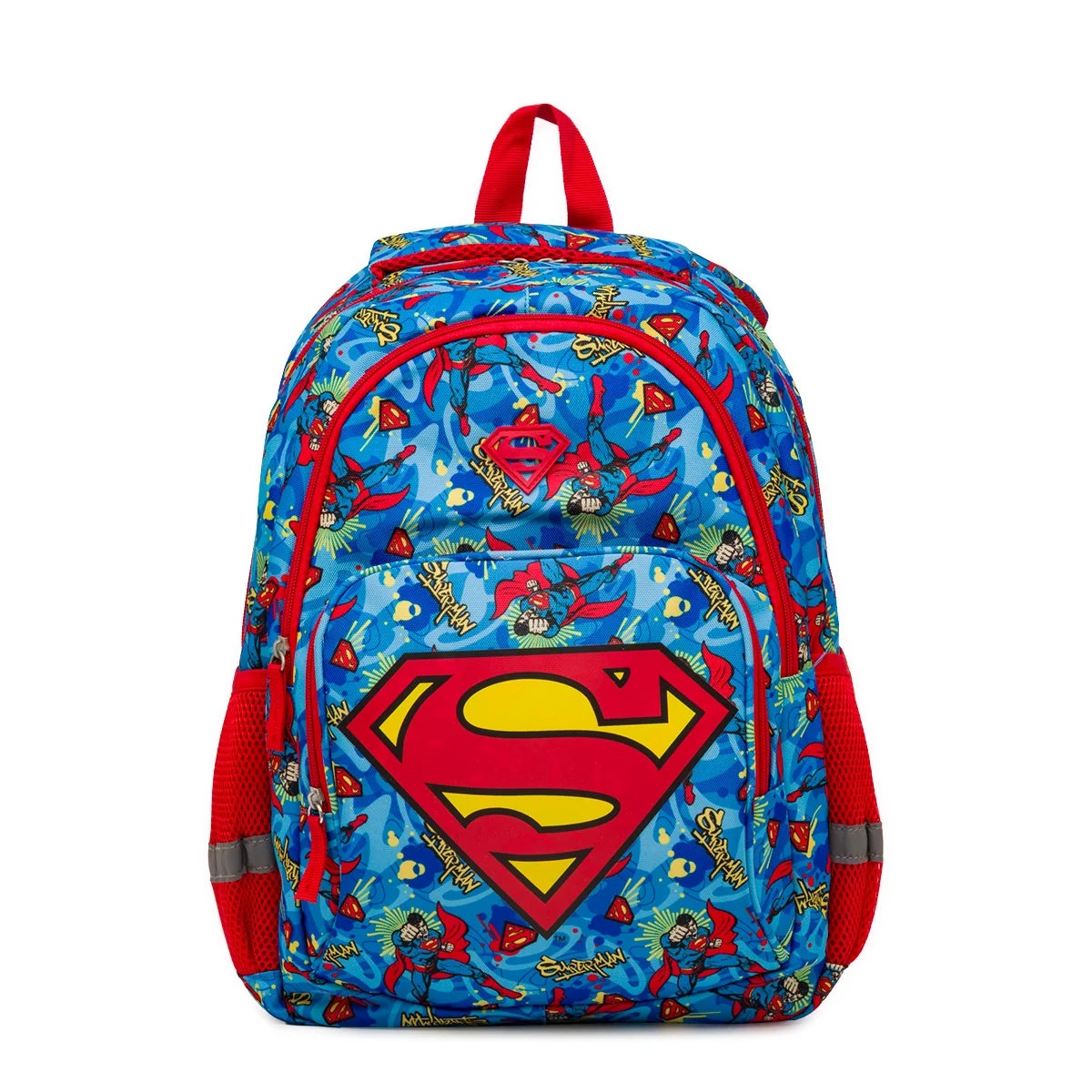 Zainetto Scuola da Bambina Rosso e Blu Superman- Back To School