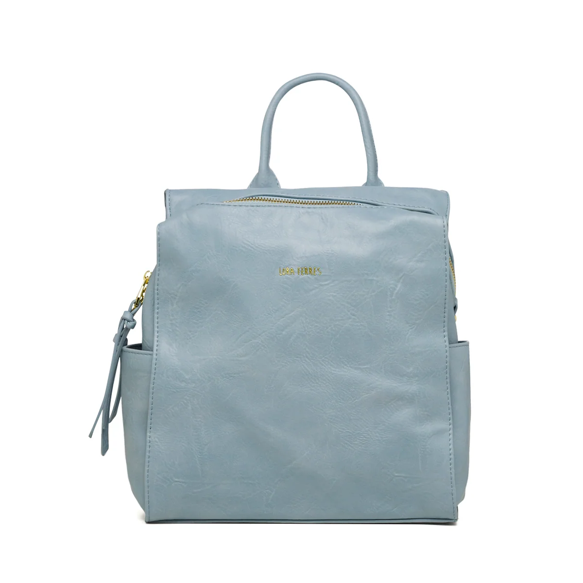 Zaino azzurro da donna con tasche esterne Lora Ferres