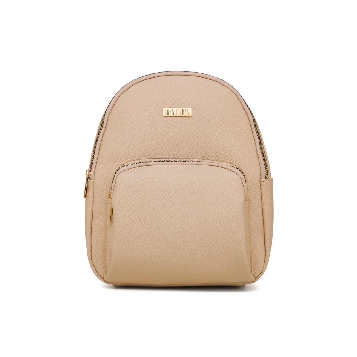 Zaino da donna nude con tasche e logo Lora Ferres