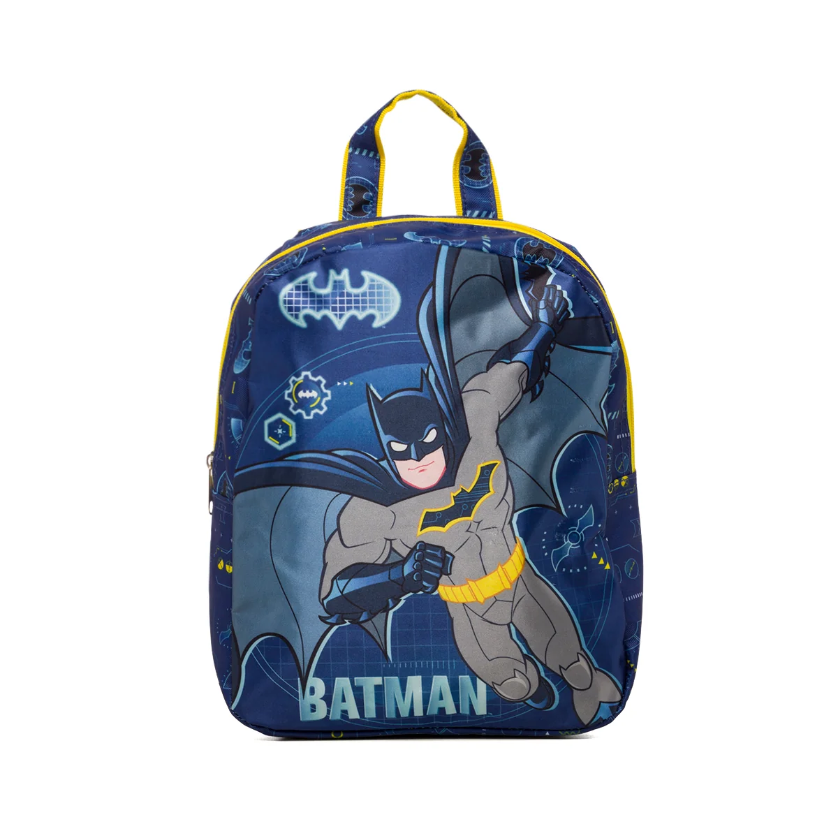 Zaino da scuola piccolo blu con stampa Batman