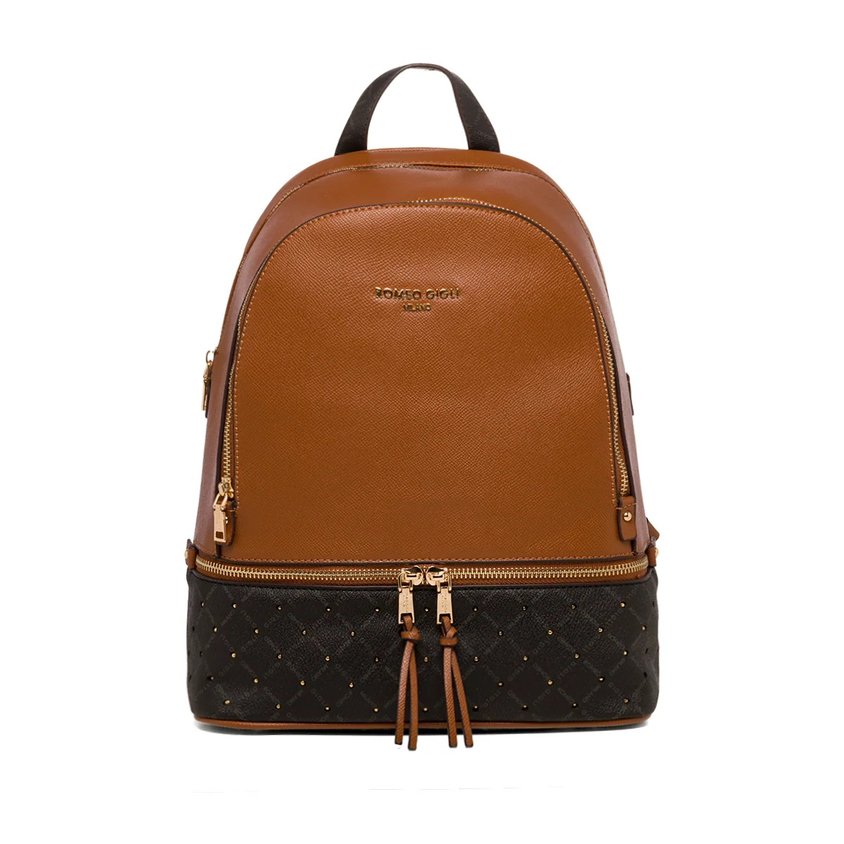 Zaino marrone da donna con monogramma Romeo Gigli Milano Gama