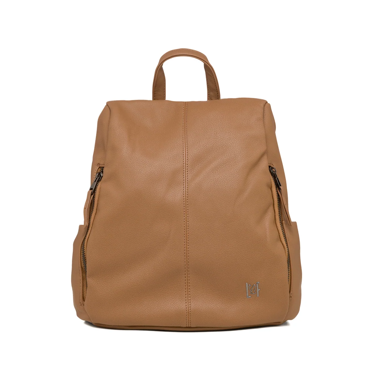 Zaino marrone da donna con tripla zip Lora Ferres