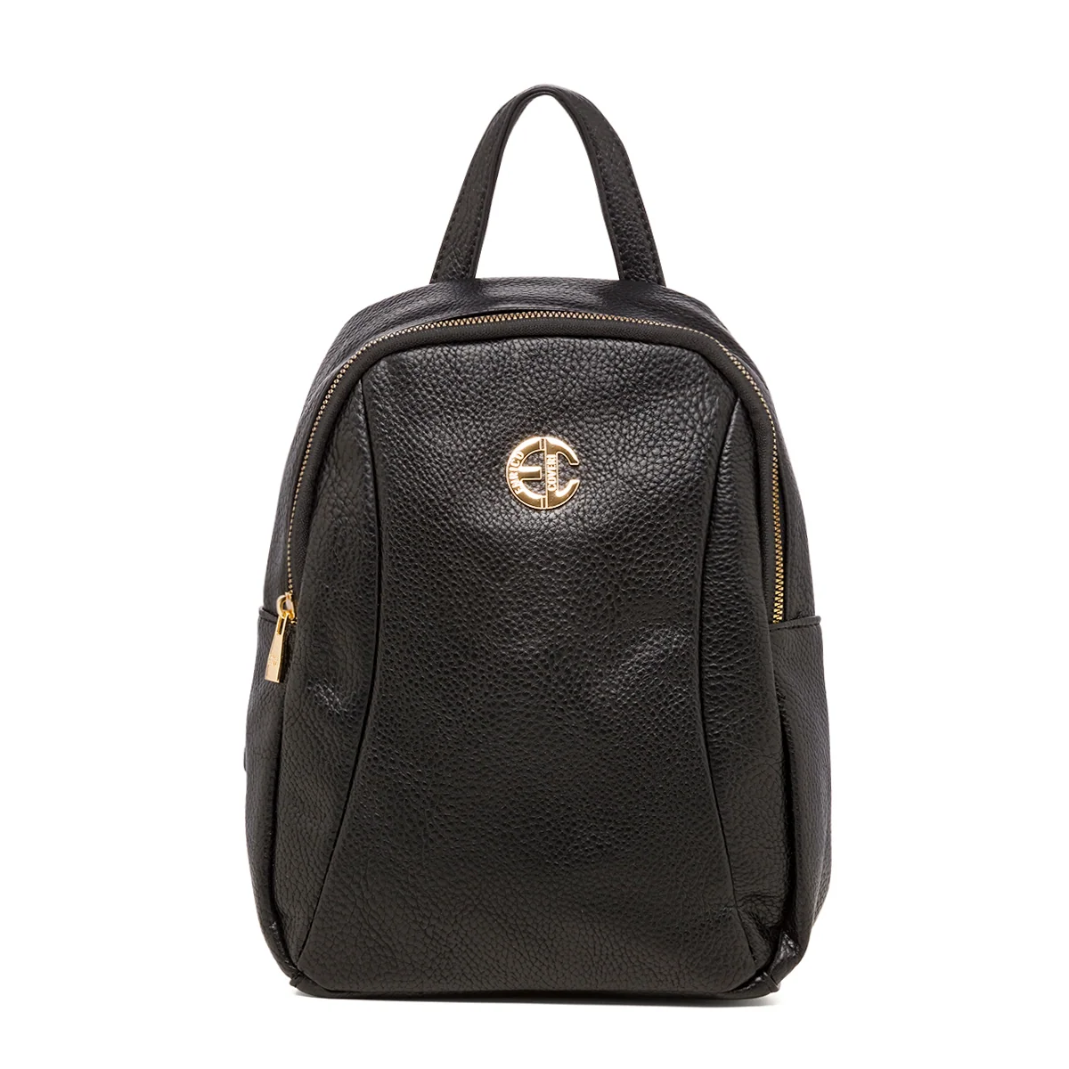 Zaino nero da donna con logo Enrico Coveri