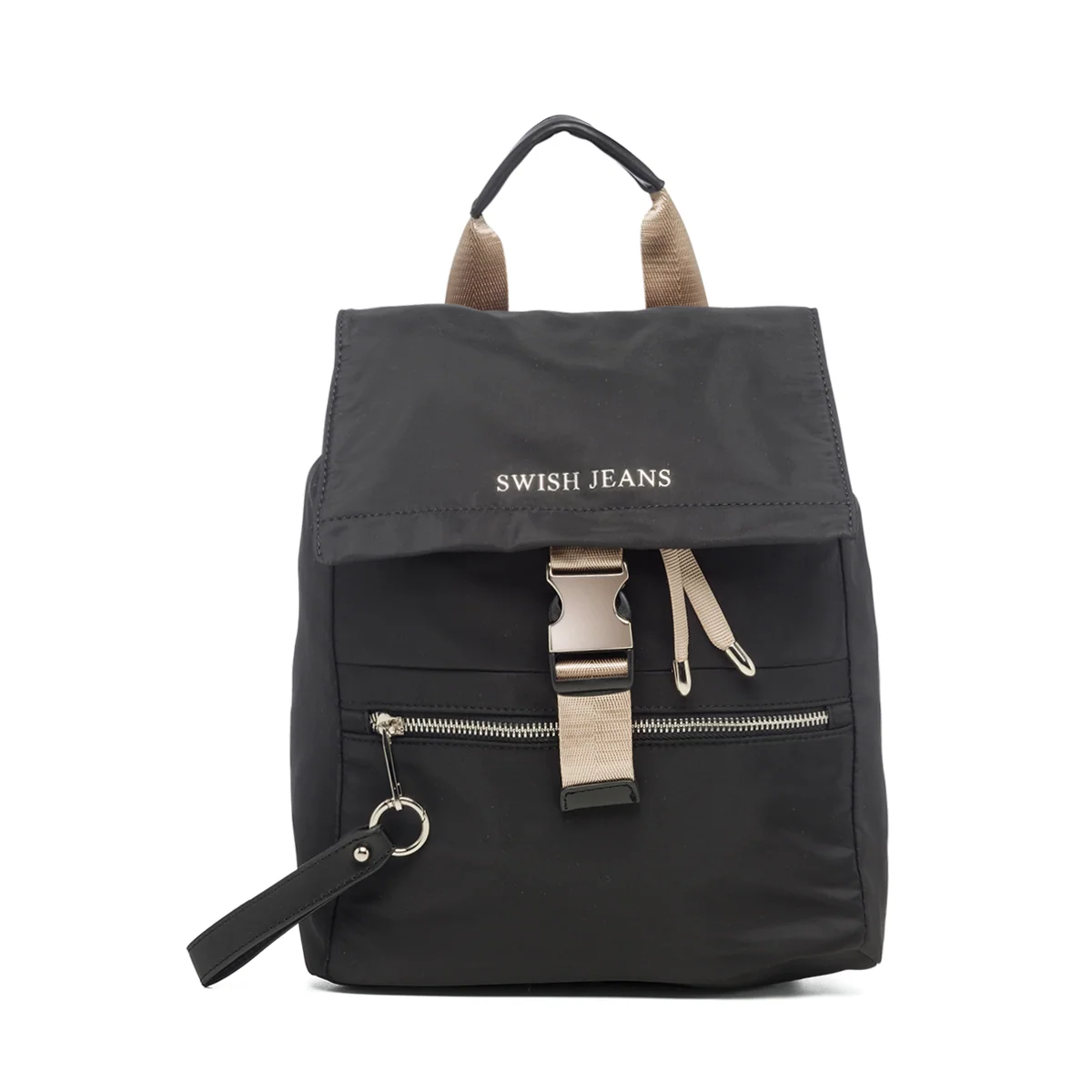 Zaino nero in nylon Swish Jeans Sheila