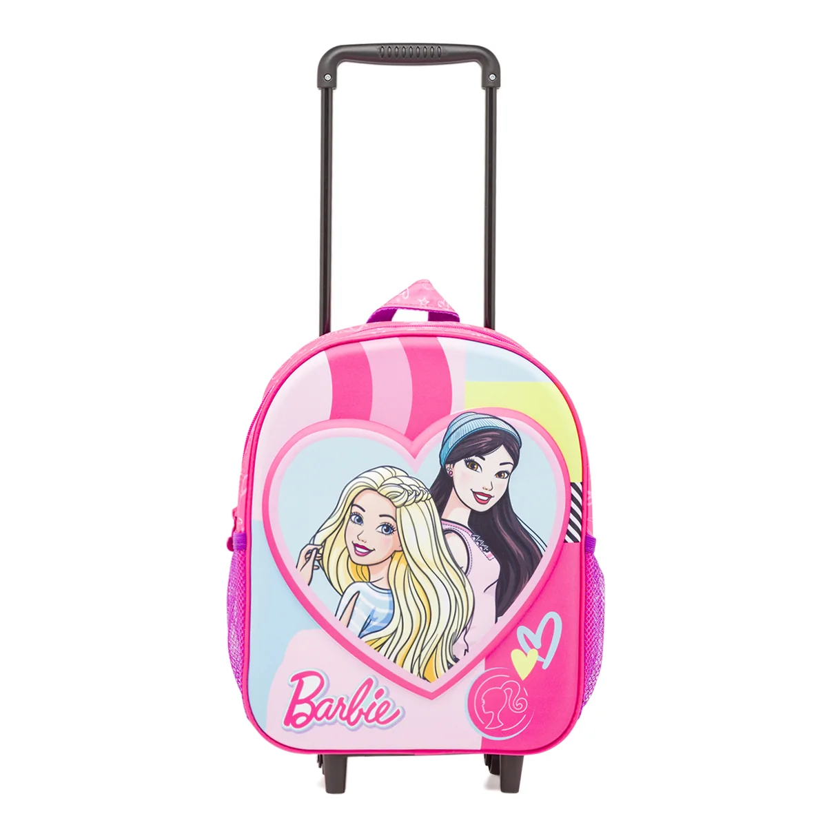 Zaino trolley Barbie Rosa con cuori e stampa da Bambina
