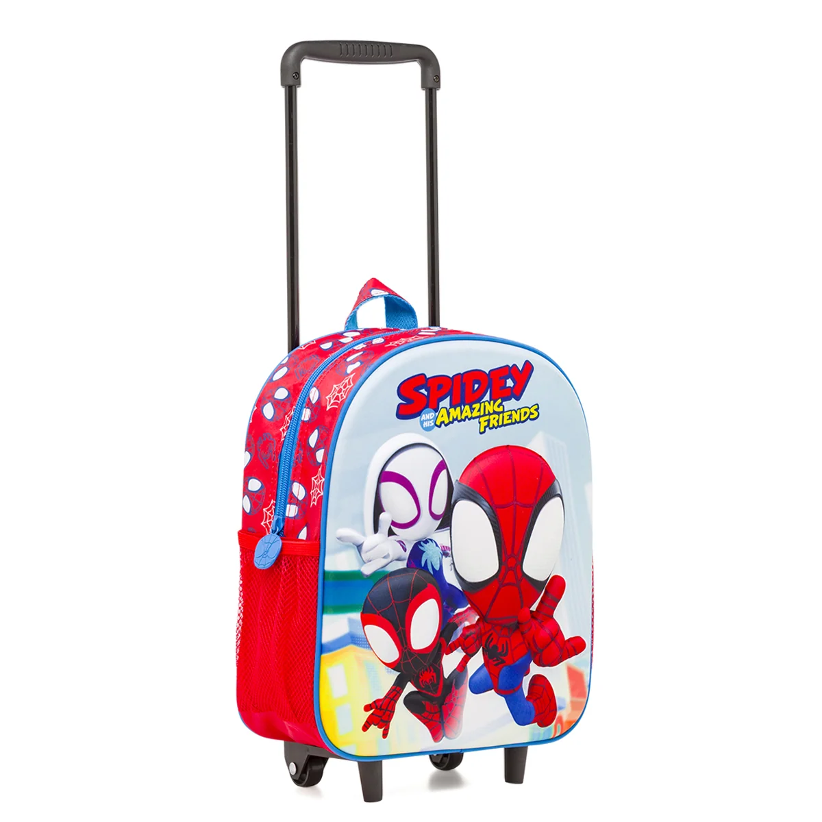 Zaino trolley da Bambino rosso e blu con stampa Spiderman Marvel
