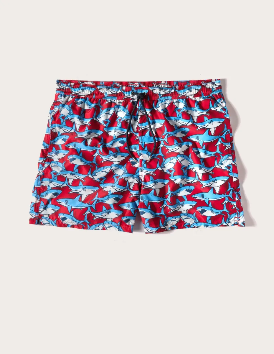 Costume boxer da uomo con squali Coral Reef