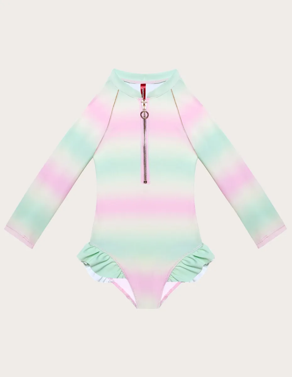 Costume intero da bambina a manica lunga Coistel