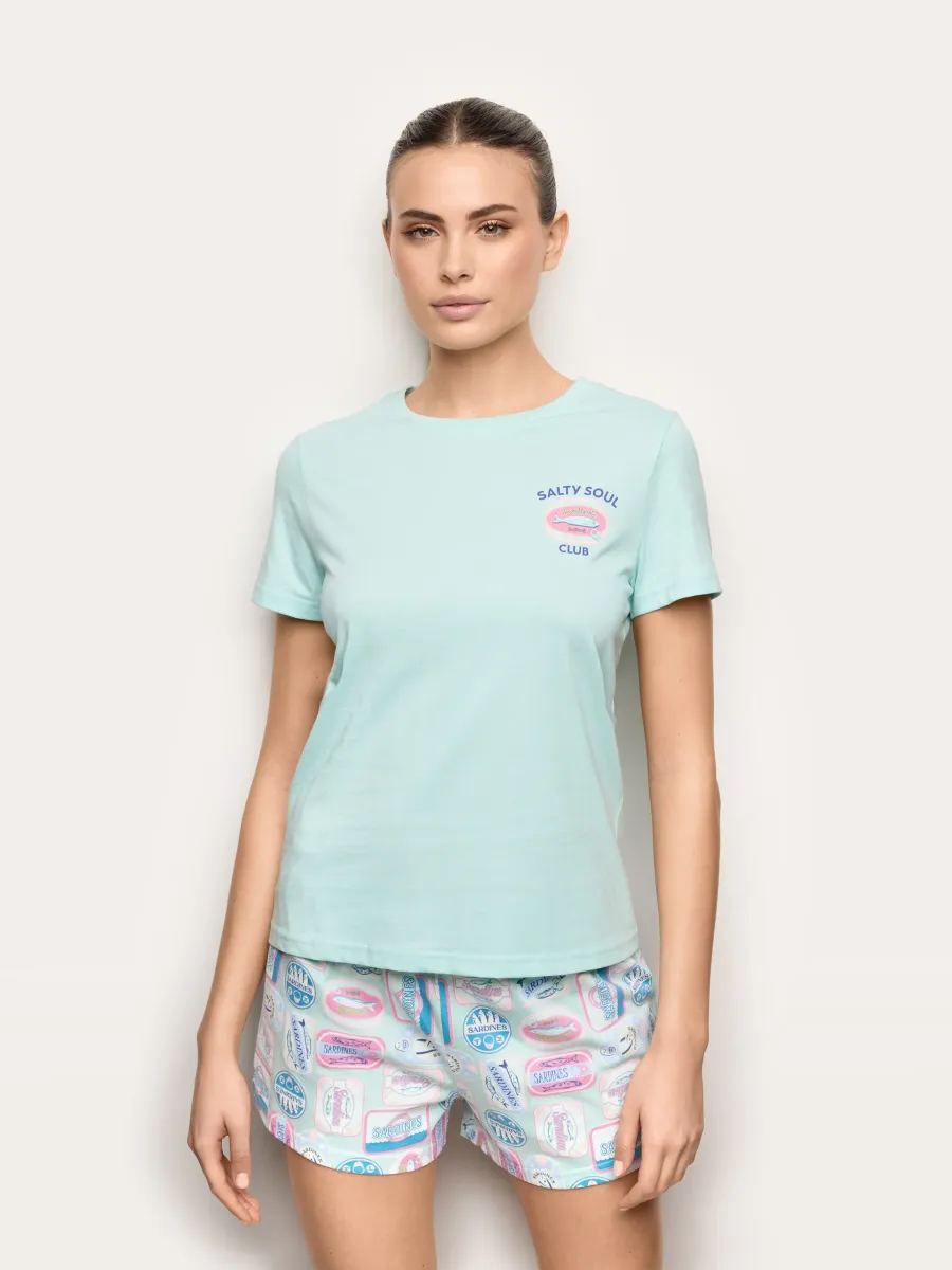 Pigiama corto jersey di cotone - Janette